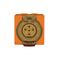 Socket Outlet IP66 20A 500V 5 Round Pin Buffalo Orange Trader