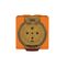 Socket Outlet IP66 40A 500V 5 Round Pin Buffalo Orange Trader