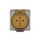 Socket Outlet IP66 50A 500V 5 Round Pin Buffalo Grey Trader