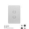 Switch Vertical 2 Gang Slim 10AX Flat Cat Matt Black Trader