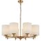 Pendant Light 8 Light E27 850mm Antique Gold Ivory Argos Telbix