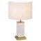 Table Lamp E27 Inline Switch White Shell Gold Artizo Telbix