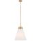 Pendant Light E27 400mm Antique Gold Opal Brine Telbix