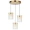 Pendant Light 3 Light LED 12W 4000K Black Smoke Crevil Telbix