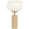 Table Lamp E27 Inline Switch Travertine Opal Deana Telbix