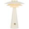 Table Lamp E27 Base Dimmer Glossy Beige Matt Gold Halvik Telbix