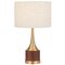Table Lamp E27 Inline Switch Wood Antique Gold Karos Telbix