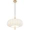 Pendant Light 2 Light E27 400mm Antique Gold White Lasian Telbix