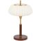Table Lamp E27 Inline Switch Wood Antique Gold Lasian Telbix