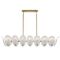 Pendant Light E27 160mm Matt Brass Clear Rotif Telbix