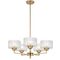 Pendant Light 5 Light E14 660mm Antique Gold Clear Moreno Telbix
