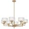 Pendant Light 8 Light E14 860mm Black Matt Clear Moreno Telbix