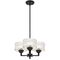 Pendant Light 3 Light E14 460mm Black Matt Clear Moreno Telbix