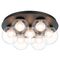 Ceiling Light 7 Light G9 390mm Matt Black Opal Glass Mosari Telbix