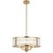 Pendant Light 6 Light E14 500mm Black Clear Norel Telbix