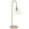 Table Lamp E14 Inline Switch Matt Brass Clear Rotif Telbix