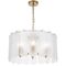 Pendant Light 6 Light E14 550mm Antique Gold Clear Samona Telbix