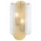 Wall Light 2 Light E14 Antique Gold Clear Samona Telbix