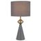 Table Lamp E27 Inline Switch Grey Satillo Telbix