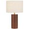 Table Lamp E27 Inline Switch Wood Antique Gold Stylin Telbix