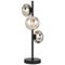 Table Lamp 3 Light G9 Inline Switch Black Matt Mirror Varlin Telbix