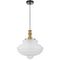 Pendant Light E27 400mm Antique Gold Frost Verdun Telbix