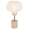 Table Lamp E27 Inline Switch Beige Travertine Ivory Vybor Telbix