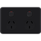 'Edgy Double Powerpoint 10A Type A+C 2.1A USB Matte Black Kasta'