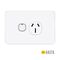 'Edgy Double Powerpoint 10A 250V AC Type A+C 2.1A USB White Kasta'