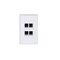 4-Jack Wall Plate White Ness