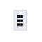 6-Jack Wall Plate White Ness