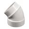 Central Vacuum 45 Degree Elbow Spigot White Valet