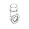 Central Vacuum 90 Degree Flanged Elbow Valet
