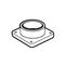 Central Vacuum Flanged Spigot with Gasket Valet