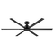 Gale 84 Inch 2130mm Smart DC Ceiling Fan 6 Blade Black Domus