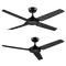Nevada 56 Inch 1420mm Smart DC Ceiling Fan 4 Blade Black Domus