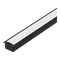 Opti-REC Recessed LED Profile Opal Diffuser Black Per Metre Domus