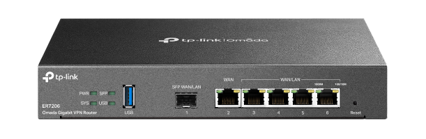 TP-LINK OMADA GIGABIT VPN ROUTER, GBE SPF WAN/LAN(1), WAN (1), LAN/WAN(4), 5YR