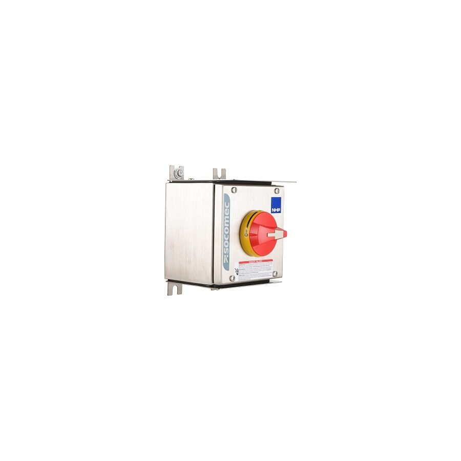 ISO Enclosed Isolator 4P 25A IP65 Stainless Steel Red Handle NHP ...