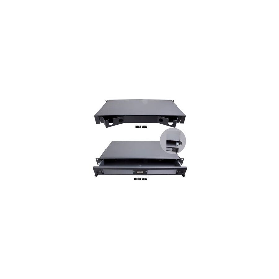 1RU Sliding Fibre Enclosure 24-Port Cabac - 1RU-S-24MOD