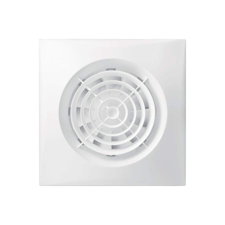 Silent Wall Mounted Fan 150mm Timer Humidistat IP45 Rated Quiet