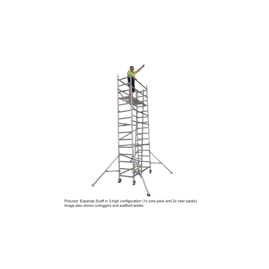 Scaffold Riser Pack | Includes 4 Horizontal Bars & 1 Diagonal Brace ...