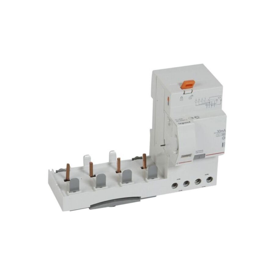 RCD Add on Module DX3 4 Pole 63A Type F 30 mA Leakage Detection