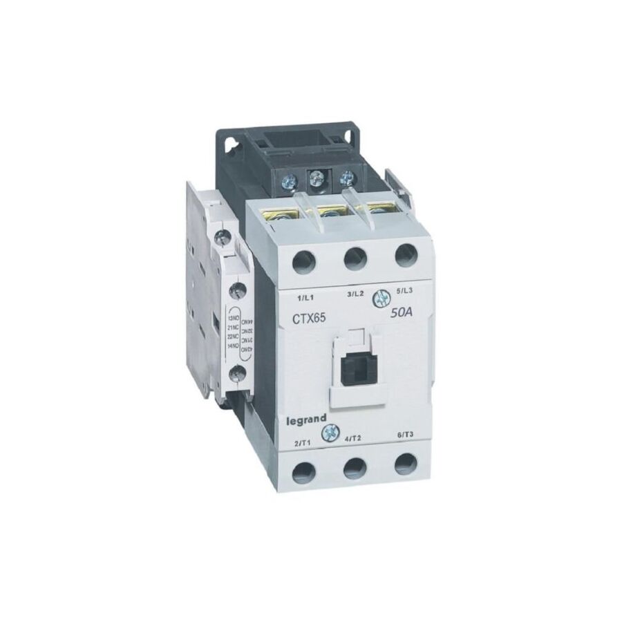 3-Pole Contactor 50A AC-3 Rating | Screw Terminals | Modular Design ...