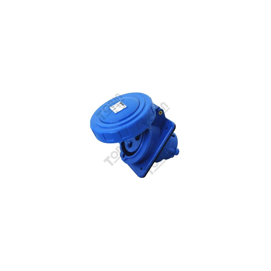 Panel Mount Socket 32A 240V 2P+E | IP67 Rated | 10° Angled Design | by ...