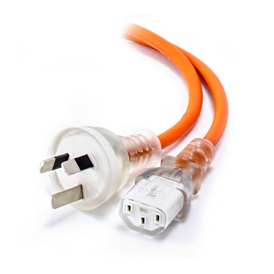 3m Medical Power Cable Australian 3 Pin Mains Plug (Male) Insulated