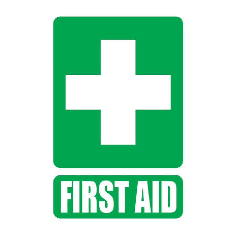 First Aid Sign for Vehicle Self Adhesive Weather Resistant Vinyl