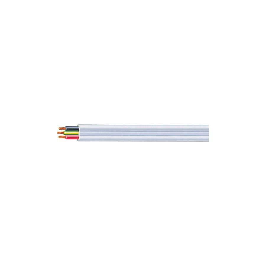 7/1.70mm 2C+E Twin & Earth Flat TPS White Roll of 100m Electra Cables